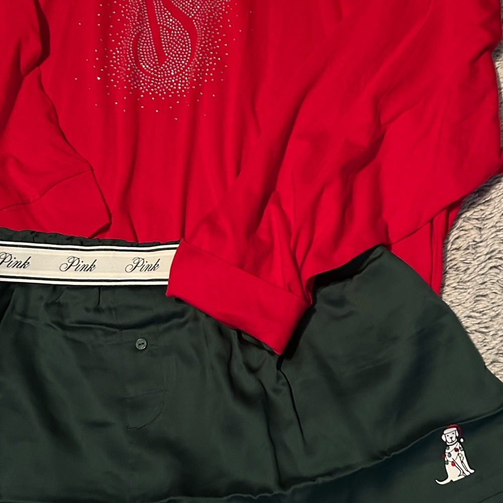 Victoria's Secret long sleeve and shorts pajama set size XL NWT